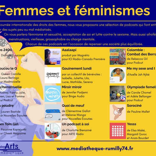 Pr&eacute;sentation de podcasts sur les femmes et le f&eacute;minisme - 2019